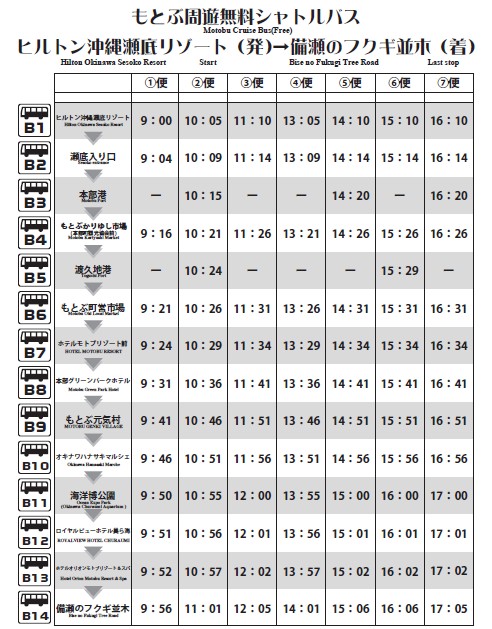 ​2022年12月23日(金)〜2023年2月5日(日)もとぶ周遊バス運行（無料）のご案内