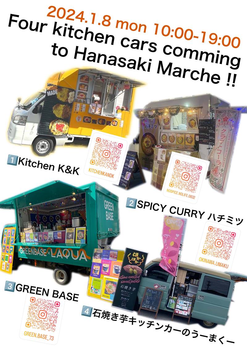 1/8(月)10:00～17:00  オキナワ  ハナサキマルシェ「Sunnyside marche」開催のご案内